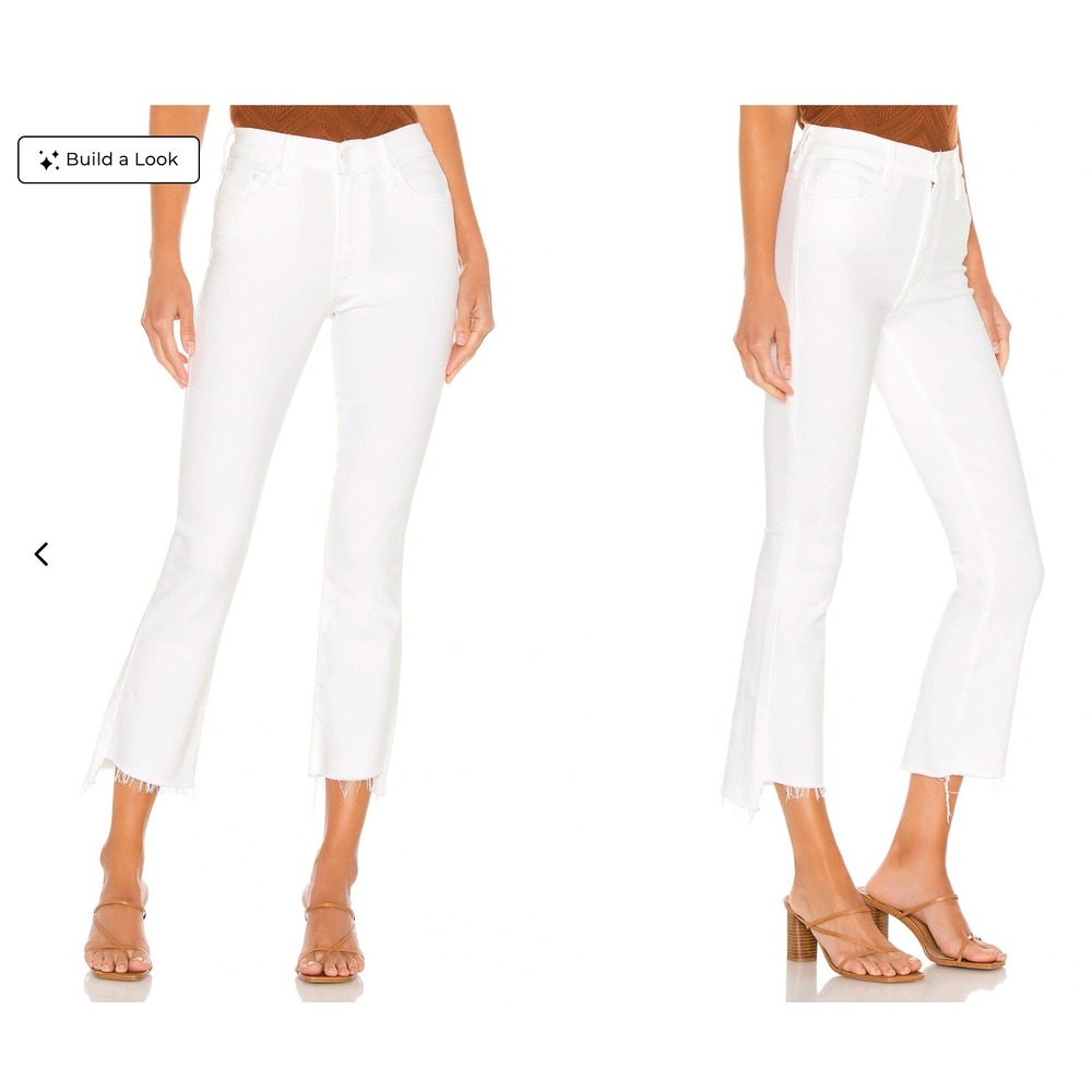 MOTHER Lil Insider Crop Step Fray Jeans in Fairest of Them All Women 33 NWOT